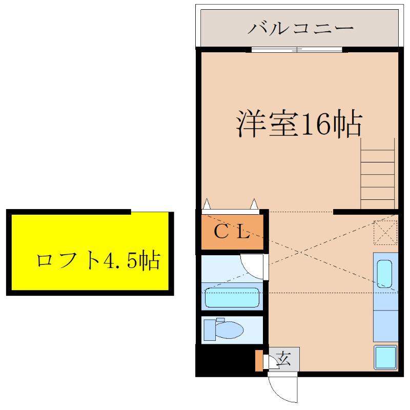 グリーンハイツKANOYAII(ワンルーム/2階)の間取り写真