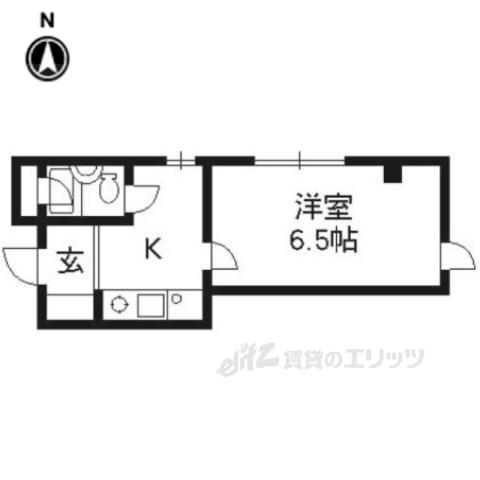 サイラスノーム京都(1K/4階)の間取り写真
