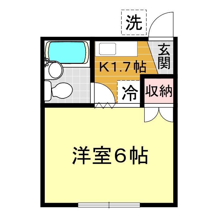 コーポラス東山(1K/2階)の間取り写真