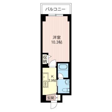 HILLSIDE TERRACE AKABANE(1K/3階)の間取り写真
