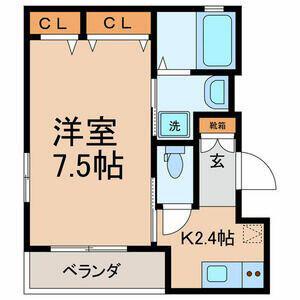 VILLAGE PRINTEMPS KOIWA(1K/1階)の間取り写真