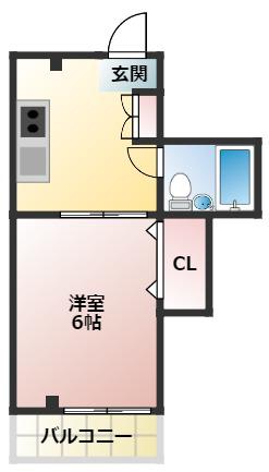 メゾン岡(1K/3階)の間取り写真