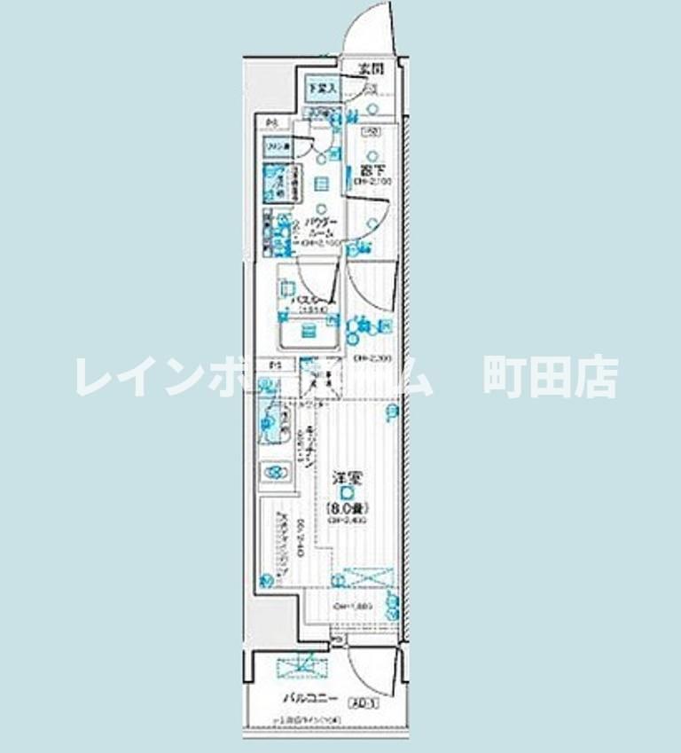 デュオステージ相模大野(ワンルーム/6階)の間取り写真