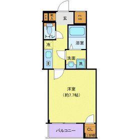 クレヴィスタ赤羽(1K/2階)の間取り写真