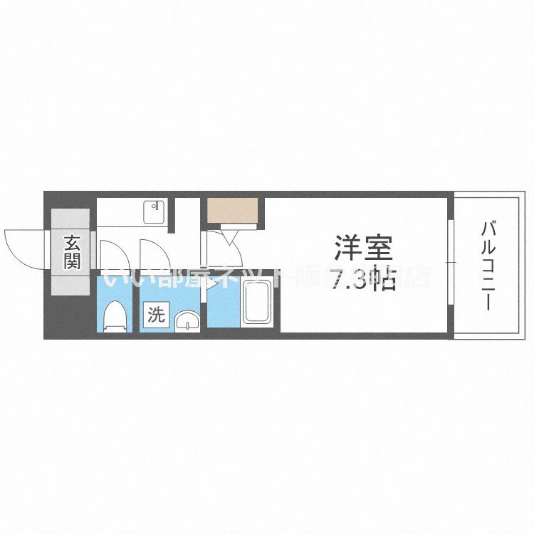LA DOUCEUR西天満(1K/9階)の間取り写真