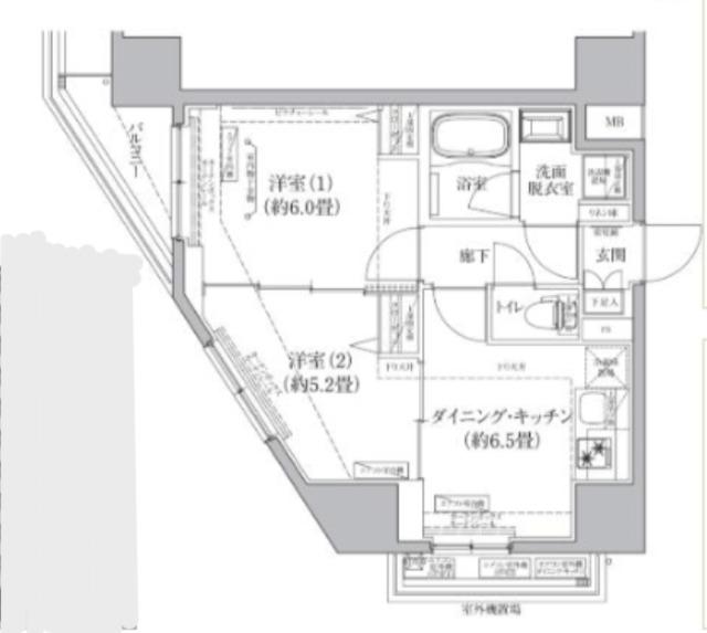 アイルグランデ東京立石(2DK/3階)の間取り写真