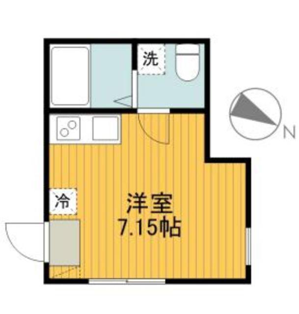 CASA DEL SOLE NIPPA(ワンルーム/1階)の間取り写真