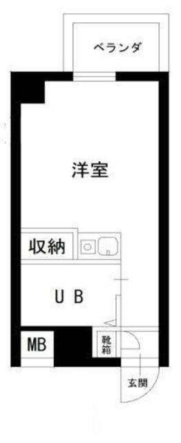 仲町台フェニックスコート(ワンルーム/4階)の間取り写真