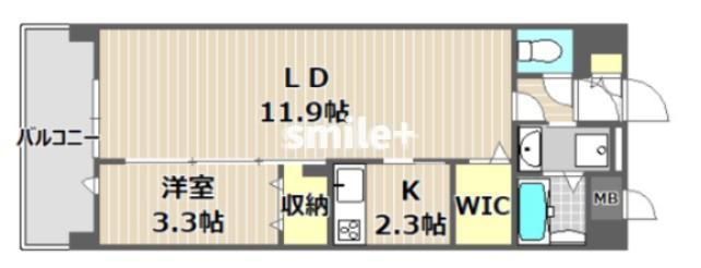 レジデンス西川(1LDK/2階)の間取り写真