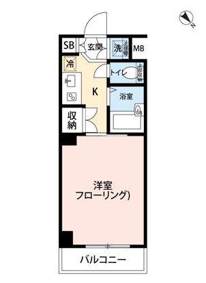 ルーブル学芸大学(1K/2階)の間取り写真