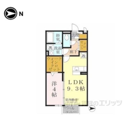 フロントリバー(1LDK/2階)の間取り写真