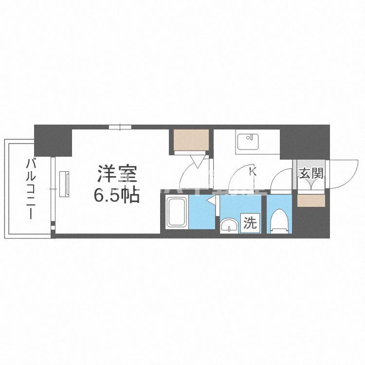 エスリード大阪京橋フロレゾン(1K/2階)の間取り写真