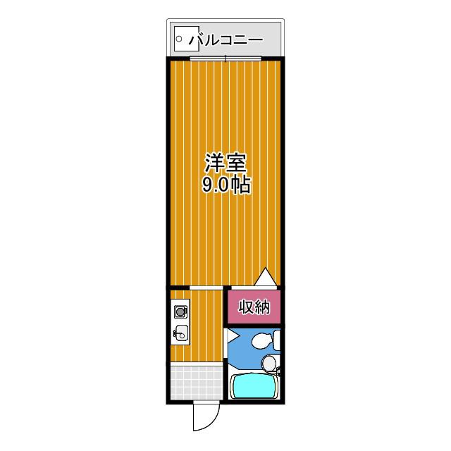 リバティ久保(1K/3階)の間取り写真