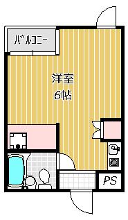 東船橋レジデンス(ワンルーム/5階)の間取り写真