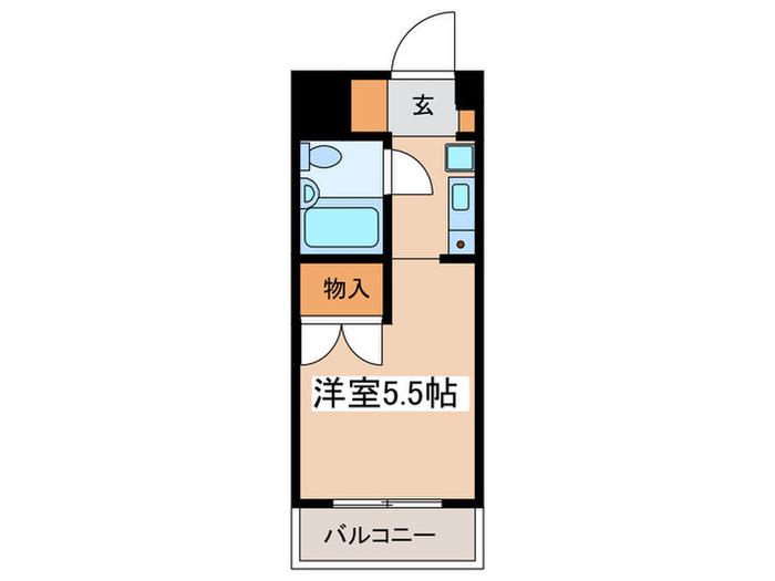デアベルクハイム(ワンルーム/3階)の間取り写真