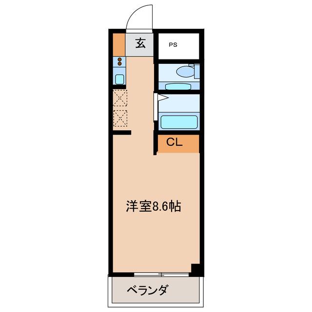 U・TOPIA21(ワンルーム/2階)の間取り写真