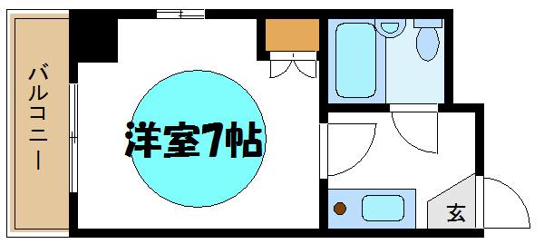 NIKOハイム新小岩Ⅲ(ワンルーム/5階)の間取り写真