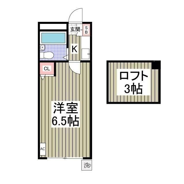 ニューパレス松戸(1K/1階)の間取り写真