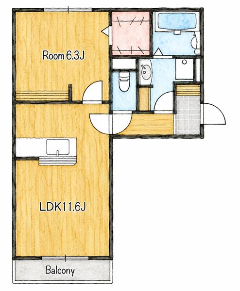 GRANDE MAISON(1LDK/3階)の間取り写真