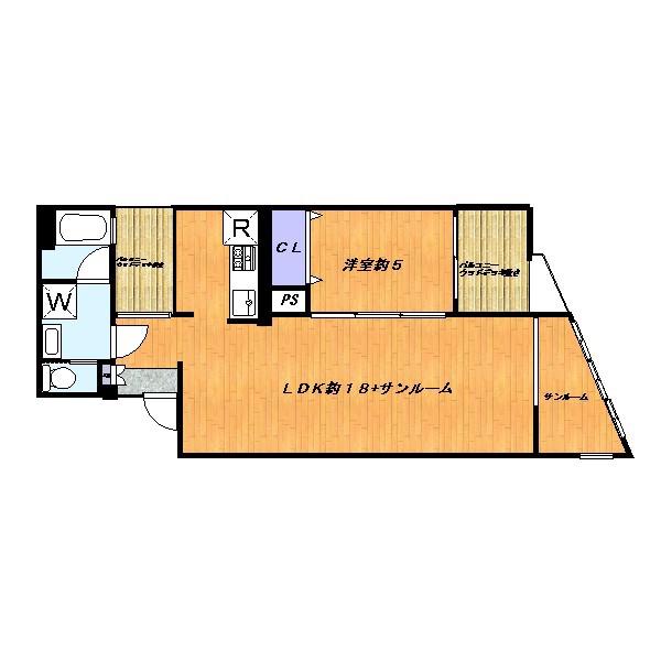 丘テラス神楽坂(1LDK/B1階)の間取り写真
