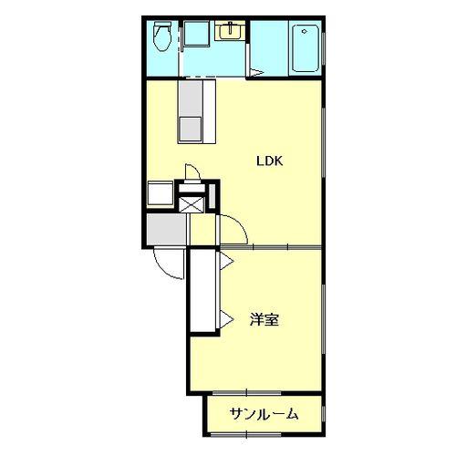 CASA INFINITO(1LDK/1階)の間取り写真