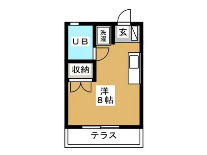 プランソレーユ(ワンルーム/1階)の間取り写真