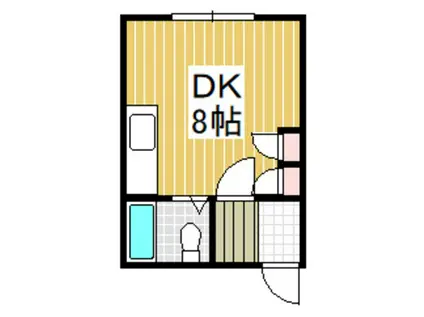 コーポYUKI(ワンルーム/2階)の間取り写真