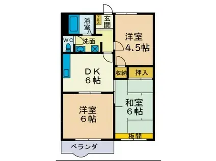 アイビー・セフィラ三田弐番館(3DK/2階)の間取り写真