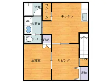 シリウスE(2DK/2階)の間取り写真