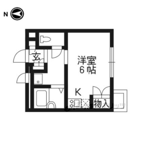 レオパレスブランカ(1K/2階)の間取り写真