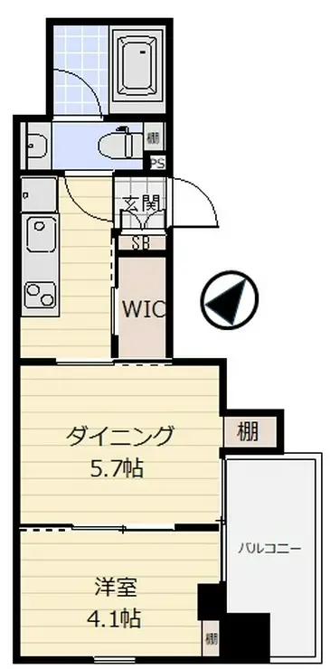 パークリュクス渋谷西原 5階階 間取り