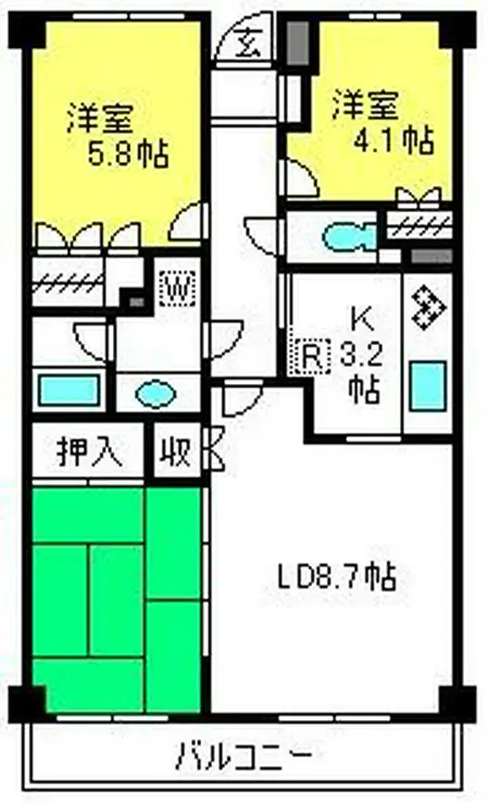 新大宮パークメゾン 5階階 間取り