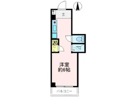 第2エステートサヤマ(ワンルーム/4階)の間取り写真