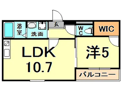 フジパレス武庫川V番館(1LDK/1階)の間取り写真