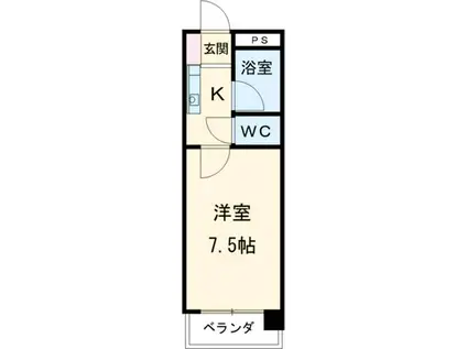 サンシャイン富士パート4(1K/3階)の間取り写真