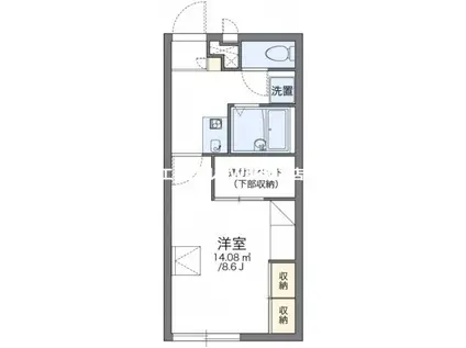 レオパレス伊部(1K/1階)の間取り写真