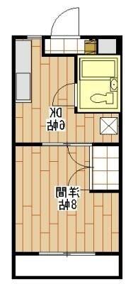 ハイツ石塚掛川A(1DK/1階)の間取り写真