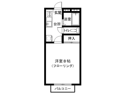 ハルトガッセ1(1K/2階)の間取り写真
