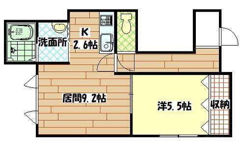 ピアコートクレア(1LDK/1階)の間取り写真
