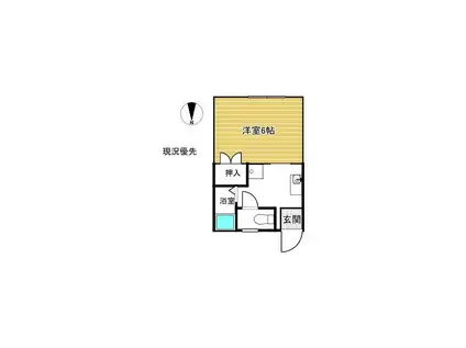 エクセル湘南A(1K/2階)の間取り写真