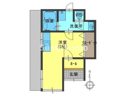 神田町ハイツ(ワンルーム/1階)の間取り写真
