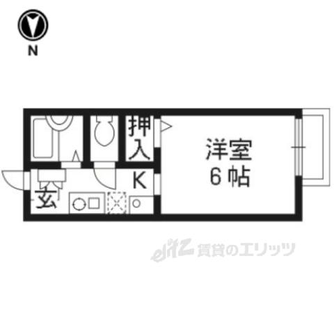 ハイツはなみずき(ワンルーム/1階)の間取り写真