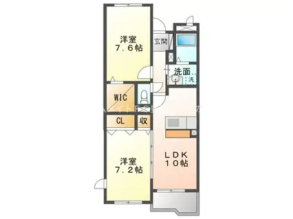 キャッスル本郷(2LDK/3階)の間取り写真
