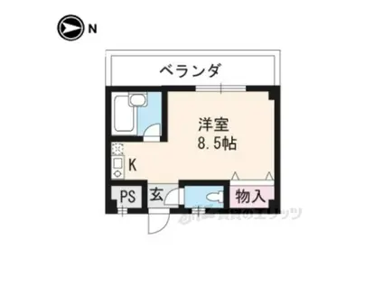 STEPONE(1K/3階)の間取り写真