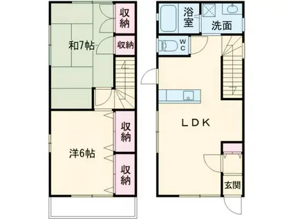 メゾンセギュレ(2LDK/1階)の間取り写真