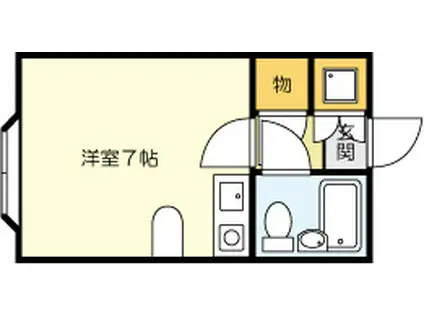 シティルーム大畠(ワンルーム/1階)の間取り写真