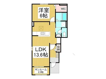 メロコトーン今里(1LDK/1階)の間取り写真