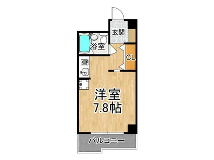 学が丘カレッジハイツ(1K/4階)の間取り写真