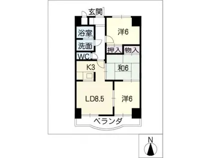 ソシエ 2001(3LDK/2階)の間取り写真