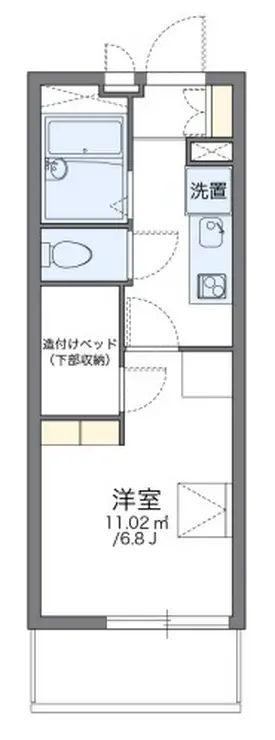 レオパレスシャンテ立川 3階階 間取り